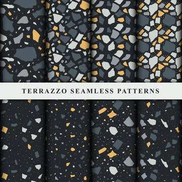 Abstract terrazzo seamless pattern Stock Illustration