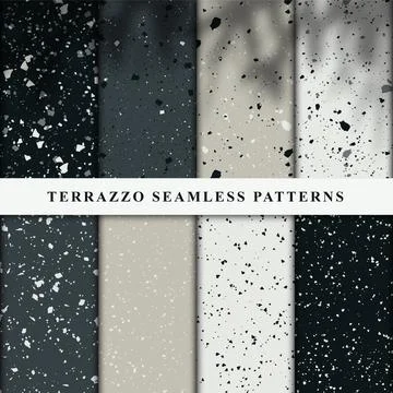 Abstract terrazzo seamless pattern Stock Illustration