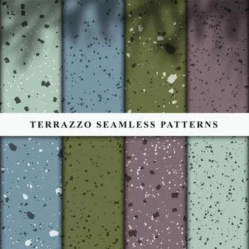 Abstract terrazzo seamless pattern Stock Illustration