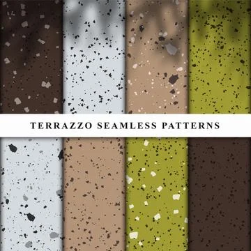 Abstract terrazzo seamless pattern Illustrazione stock