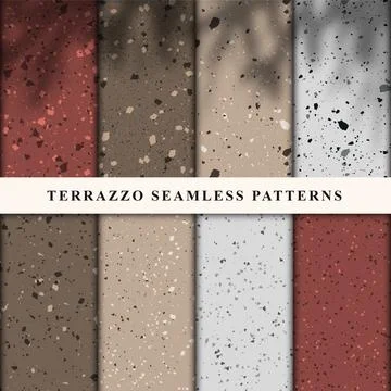 Abstract terrazzo seamless pattern Stock Illustration