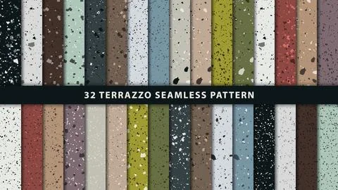 Abstract terrazzo seamless pattern Illustrazione stock
