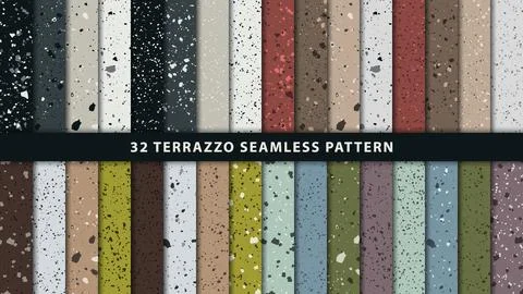 Abstract terrazzo seamless pattern Stock Illustration
