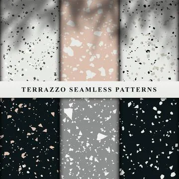 Abstract terrazzo seamless pattern Stock Illustration