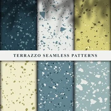 Abstract terrazzo seamless pattern Illustrazione stock