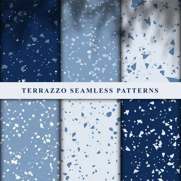 Abstract terrazzo seamless pattern Stock Illustration