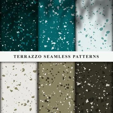 Abstract terrazzo seamless pattern Stock Illustration