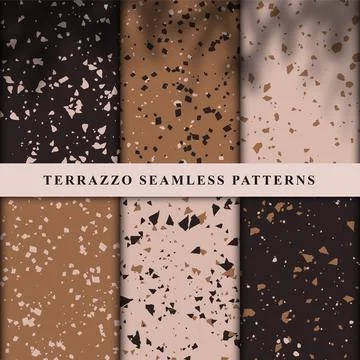 Abstract terrazzo seamless pattern Stock Illustration