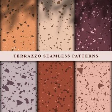 Abstract terrazzo seamless pattern Stock Illustration