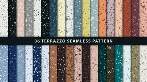 Abstract terrazzo seamless pattern Stock Illustration
