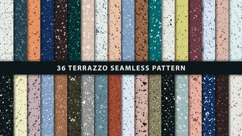 Abstract terrazzo seamless pattern Stock Illustration