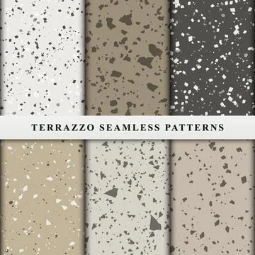 Abstract terrazzo seamless pattern Stock Illustration