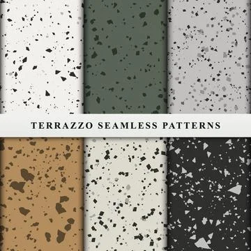 Abstract terrazzo seamless pattern Illustrazione stock