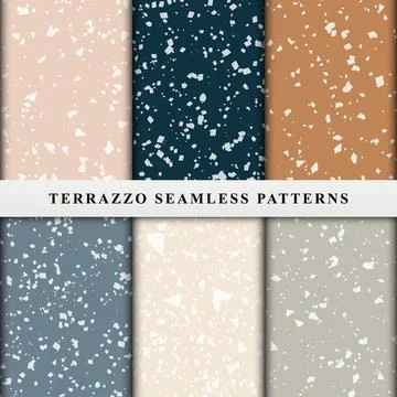 Abstract terrazzo seamless pattern Illustrazione stock