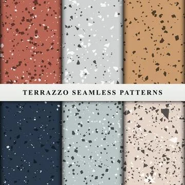 Abstract terrazzo seamless pattern Stock Illustration