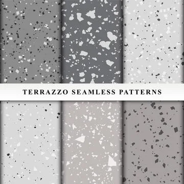 Abstract terrazzo seamless pattern Illustrazione stock