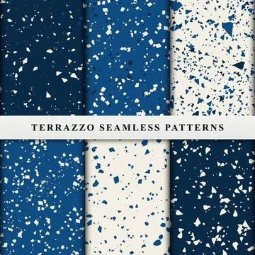 Abstract terrazzo seamless pattern Illustrazione stock