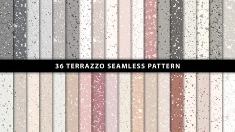 Abstract terrazzo seamless pattern Stock Illustration