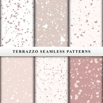 Abstract terrazzo seamless pattern Stock Illustration