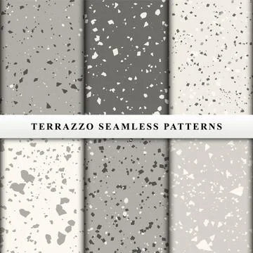 Abstract terrazzo seamless pattern Illustrazione stock