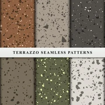 Abstract terrazzo seamless pattern Illustrazione stock