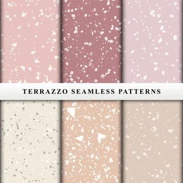 Abstract terrazzo seamless pattern Stock Illustration