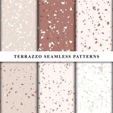 Abstract terrazzo seamless pattern Stock Illustration