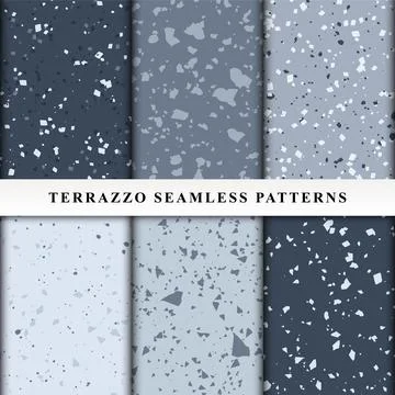 Abstract terrazzo seamless pattern Stock Illustration