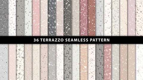 Abstract terrazzo seamless pattern Stock Illustration