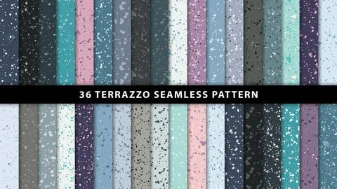 Abstract terrazzo seamless pattern Illustrazione stock