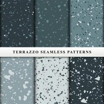 Abstract terrazzo seamless pattern Stock Illustration