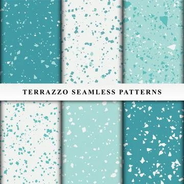 Abstract terrazzo seamless pattern Stock Illustration