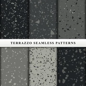 Abstract terrazzo seamless pattern Stock Illustration
