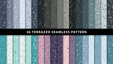 Abstract terrazzo seamless pattern Stock Illustration