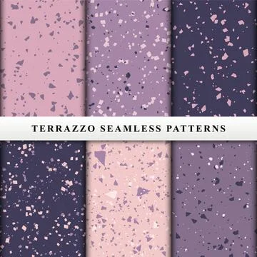 Abstract terrazzo seamless pattern Stock Illustration