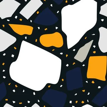 Abstract terrazzo seamless pattern Stock Illustration