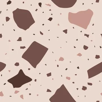 Abstract terrazzo seamless pattern Illustrazione stock
