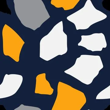 Abstract terrazzo seamless pattern Stock Illustration