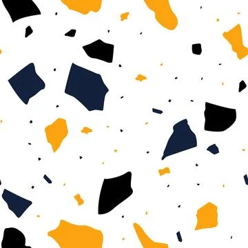 Abstract terrazzo seamless pattern Stock Illustration