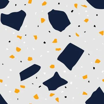 Abstract terrazzo seamless pattern Illustrazione stock