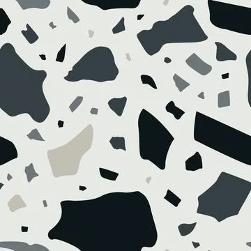 Abstract terrazzo seamless pattern Stock Illustration