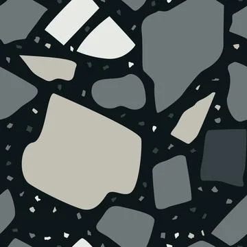 Abstract terrazzo seamless pattern Illustrazione stock