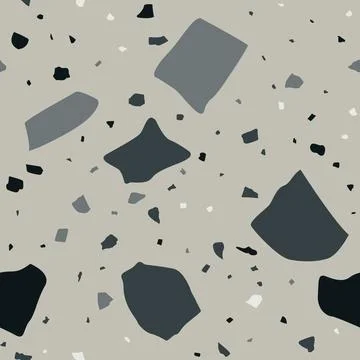 Abstract terrazzo seamless pattern Stock Illustration