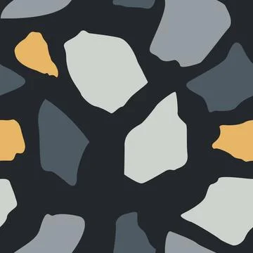 Abstract terrazzo seamless pattern Illustrazione stock