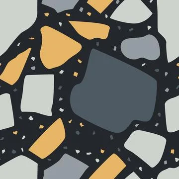 Abstract terrazzo seamless pattern Stock Illustration