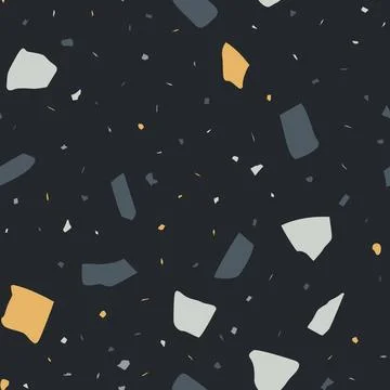 Abstract terrazzo seamless pattern Stock Illustration