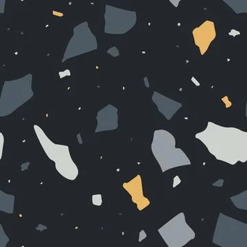 Abstract terrazzo seamless pattern Stock Illustration