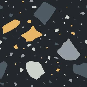 Abstract terrazzo seamless pattern Stock Illustration