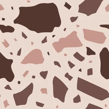 Abstract terrazzo seamless pattern Stock Illustration