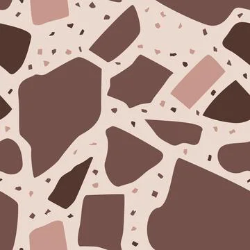 Abstract terrazzo seamless pattern Illustrazione stock